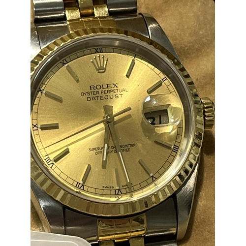 215 - VINTAGE ROLEX OYSTER PERPETUAL DATE THIS WRISTWATCH HAS BEEN WELL LOOKED AFTER WITH ALOT OF RECEIPTS... 