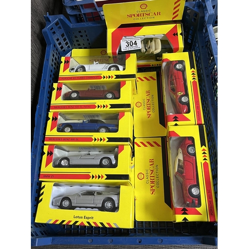 304 - BOXED SHELL CLASSIC SPORTS-CAR COLLECTION X8