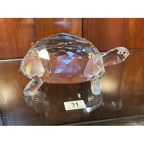 31 - EXTREMELY RARE SWAROVSKI CRYSTAL GIANT TURTLE/TORTOISE DESIGNER MAX SCHRECK THIS IS A RETIRED PIECE ... 