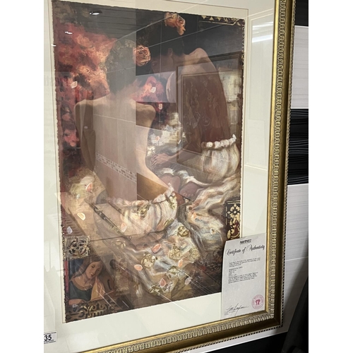 35 - PETER NIXON GRACE 10 2001 25.75” BY 17” SERIOLITHOGRAPH IN COLOUR ON WOVE PAPER SIGNED IN GOLD INK F... 