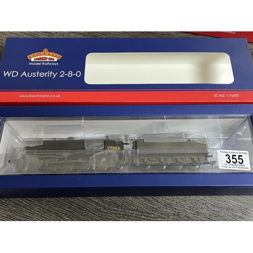 355 - BACHMANN OO GAUGE LOCO & TENDER 32-254A 77003 DCC WEATHERED