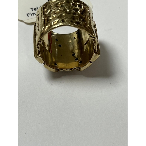 7 - STUNNING HEAVY 9CT GOLD BUCKLE RING SIZE Z+3 35.91 GRAMS