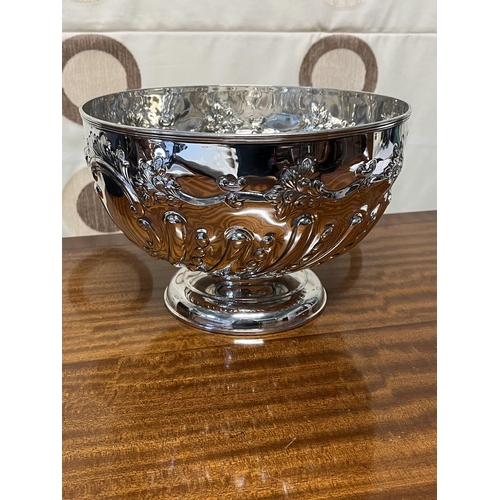 77 - STUNNING LARGE STERLING SILVER PUNCH BOWL 26CM DIAMETER 17CM TALL 892 GRAMS