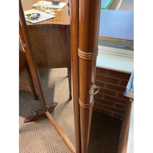 80 - STUNNING TALL SOLID WOOD DRESSING MIRROR 184CM TALL 68CM WIDE