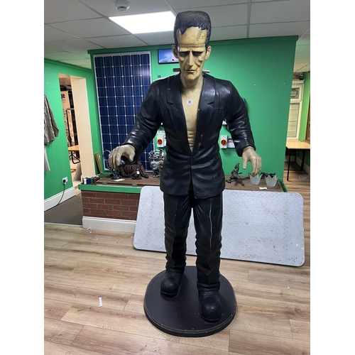 89 - GIANT FRANKENSTEIN EX FAIRGROUND HAUNTED HOUSE PIECE EITHER FIBREGLASS OR RESIN IT STADS A MASSIVE 6... 