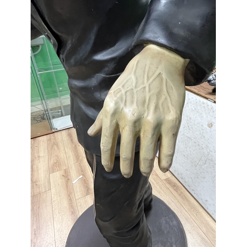 89 - GIANT FRANKENSTEIN EX FAIRGROUND HAUNTED HOUSE PIECE EITHER FIBREGLASS OR RESIN IT STADS A MASSIVE 6... 