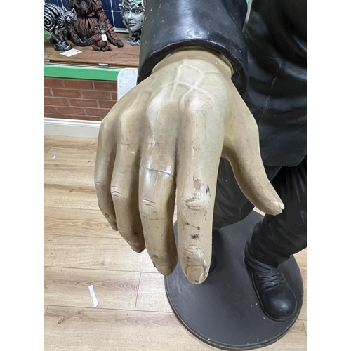 89 - GIANT FRANKENSTEIN EX FAIRGROUND HAUNTED HOUSE PIECE EITHER FIBREGLASS OR RESIN IT STADS A MASSIVE 6... 