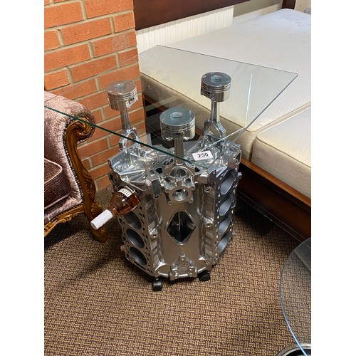 250 - ENGINE BLOCK WINE RACK TABLE MADE FROM A JAGUAR ENGINE BLOCK 31