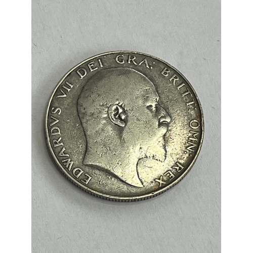 11 - EDWARD VII 1910 SILVER HALF CROWN