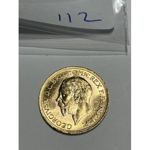 112 - 1931 FULL GOLD SOVEREIGN IN VERY GOOD CONDITION