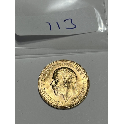 113 - 1932 FULL GOLD SOVEREIGN IN VERY GOOD CONDITION