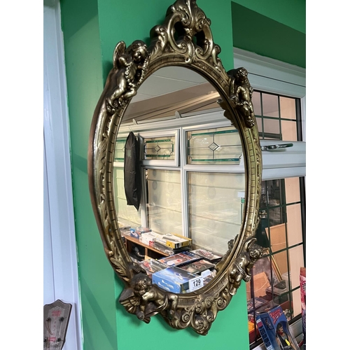 129 - GILT FRAMED MIRROR