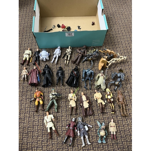 181 - 28 STAR WARS FIGURES & ACCESSORIES