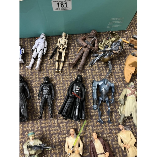 181 - 28 STAR WARS FIGURES & ACCESSORIES