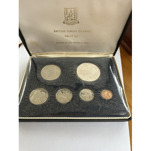 23 - BRITISH VIRGIN ISLANDS PROOF SET 1974 WITH SILVER DOLLAR