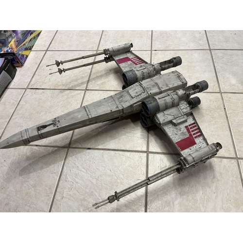 238 - VINTAGE STAR WARS WEATHERED X WING FIGHTER APPROX 75CM LONG BY 65CM WIDE