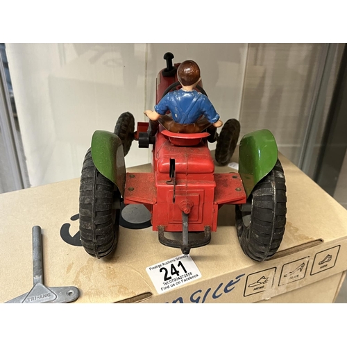 241 - TRIANG MIMIC TOYS WIND UP TRACTOR WITH KEY