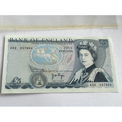 27 - UNCIRCULATED MINT CRISP PAGE £5 NOTE NICE EXAMPLE