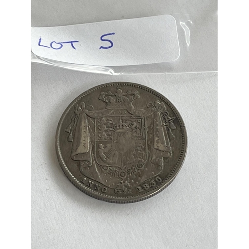 5 - 1836 UK HALF CROWN