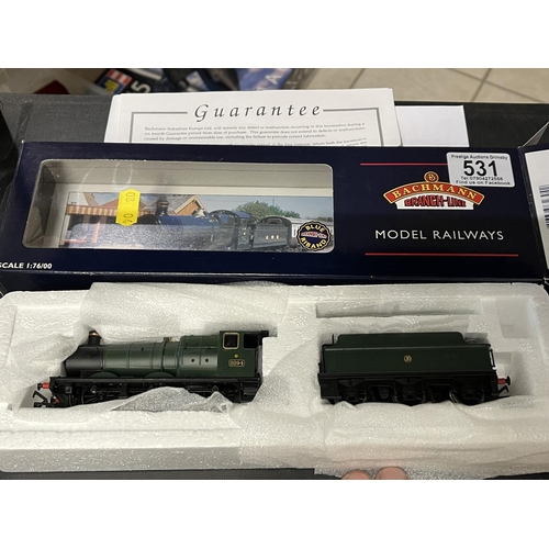 531 - BACHMANN 00 GAUGE COLLETT GOODS 2294 GWR SHIRT BUTTON GREEN MANOR TENDER