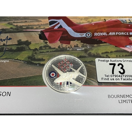 73 - LIMITED EDITION OF ONLY 250 MADE SILVER RED ARROWS COIN 2016 DISPLAY BOURNEMOUTH AIR SHOW IN PRESENT... 