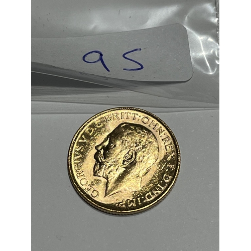 95 - 1914 FULL GOLD SOVEREIGN IN VERY GOOD CONDITION