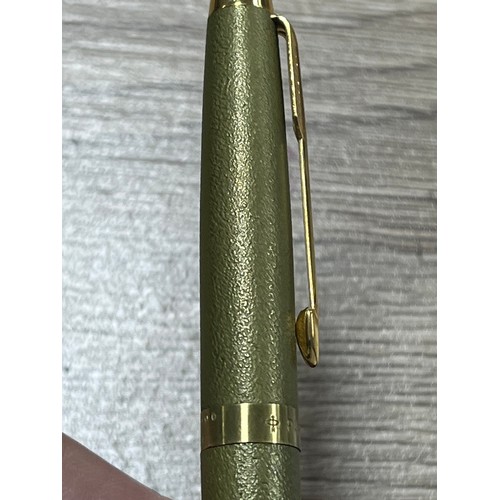 57 - PARKER 75 RMS QUEEN ELIZABETH LTD EDITION FOUNTAIN PEN BOXED WITH PAPERS MADE FROM RECLAIMED BRASS F... 