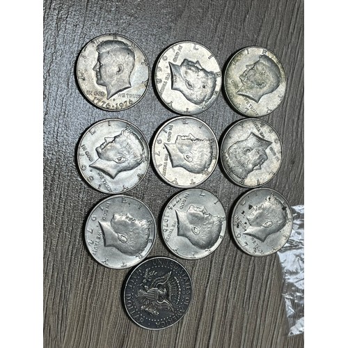 62 - 10 OLDER USA HALF DOLLARS INCLUDING SILVER