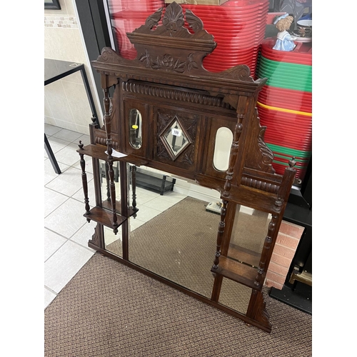 109 - OVER MANTLE MIRROR SIZE APPROX 94CM WIDE 130CM TALL 15CM DEEP