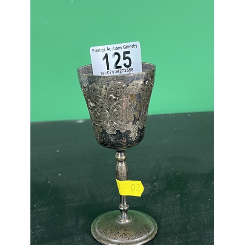 125 - SILVER GOBLET 78.99G