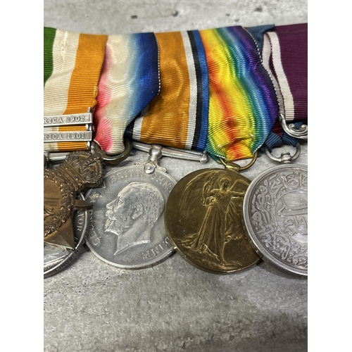 128 - GROUP OF LINCOLNSHIRE REGIMENT MEDALS NAMED TO H.P SALMON BAR INCLUDES MEDALS THROUGH VICTORIAN CAMP... 