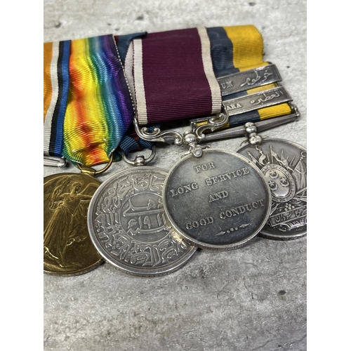 128 - GROUP OF LINCOLNSHIRE REGIMENT MEDALS NAMED TO H.P SALMON BAR INCLUDES MEDALS THROUGH VICTORIAN CAMP... 