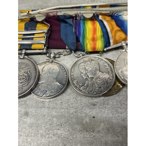 128 - GROUP OF LINCOLNSHIRE REGIMENT MEDALS NAMED TO H.P SALMON BAR INCLUDES MEDALS THROUGH VICTORIAN CAMP... 