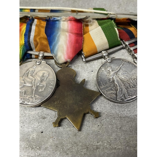 128 - GROUP OF LINCOLNSHIRE REGIMENT MEDALS NAMED TO H.P SALMON BAR INCLUDES MEDALS THROUGH VICTORIAN CAMP... 