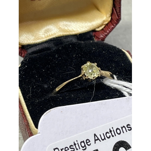 164 - 18CT GOLD RING SIZE N 1.52G