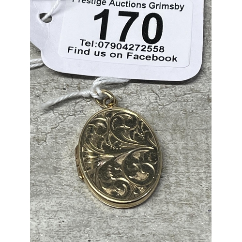 170 - 9CT GOLD LOCKET 6.91G TOTAL WEIGHT