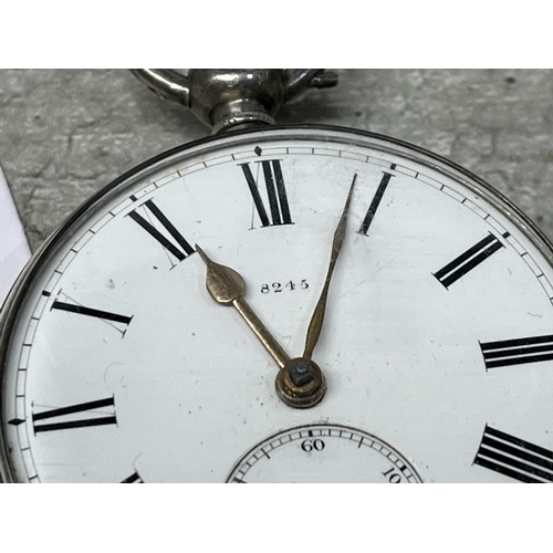 178 - LARGE STERLING SILVER POCKET WATCH