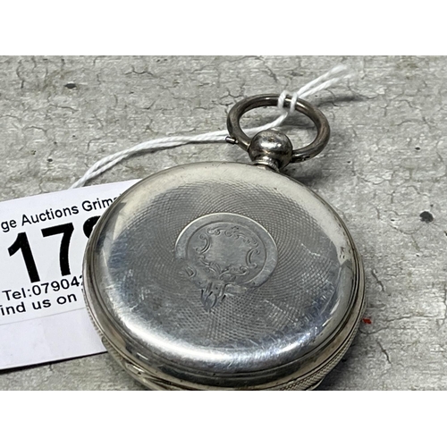 178 - LARGE STERLING SILVER POCKET WATCH