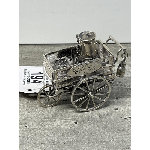 STERLING SILVER CART 97.88G