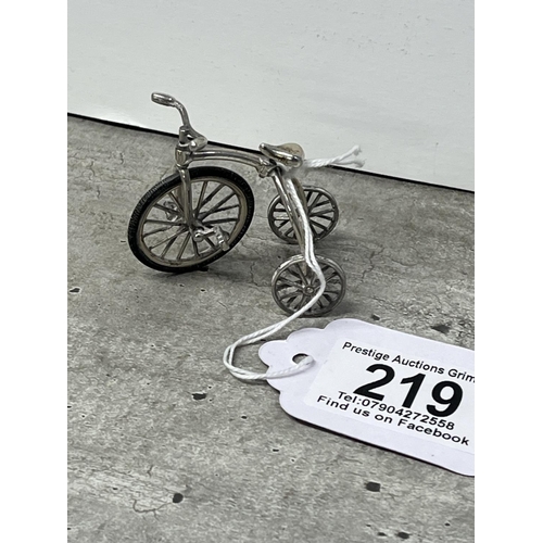 219 - STERLING SILVER TRICYCLE 14G