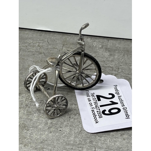 219 - STERLING SILVER TRICYCLE 14G