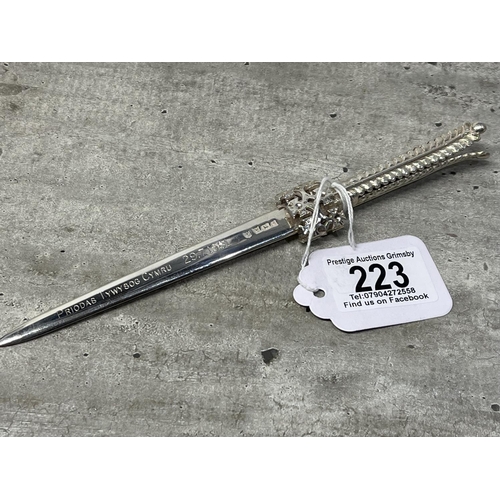 223 - STERLING SILVER LETTER OPENER 73G