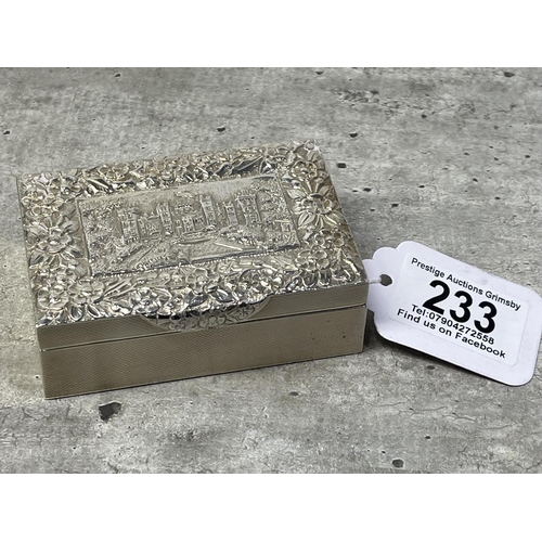 233 - RICHARD LAWTON HEAVY SILVER BOX 244.93G