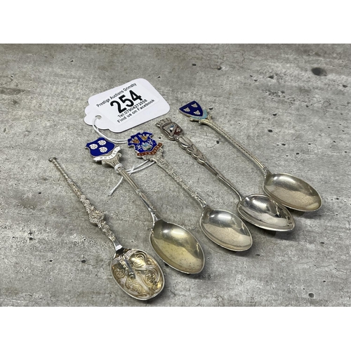 254 - 5 X ASSORTED SILVER SPOONS 66.87G