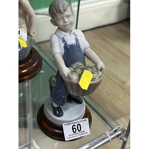 60 - ROYAL COPENHAGEN BOY FRUIT COLLECTING CODE 4532 APPROX 205CM TALL