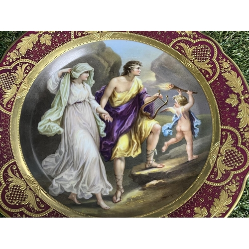 89 - ORPHEUS AND PSYCHE PAINTED PLATE IN VERY GOOD CONDITION 9