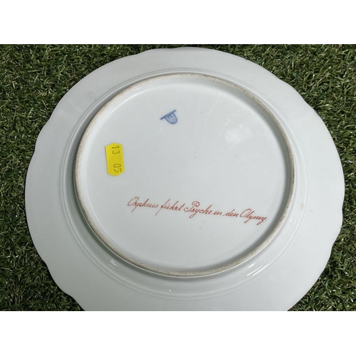 89 - ORPHEUS AND PSYCHE PAINTED PLATE IN VERY GOOD CONDITION 9