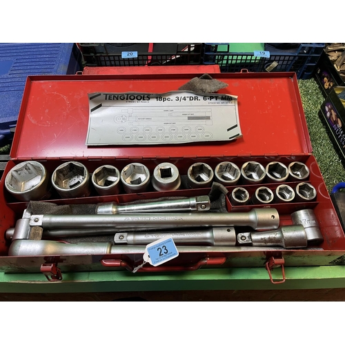 23 - TENG TOOLS 18 PIECE 3/4