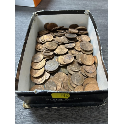 110 - TUB OF ASSORTED PRE DECIMAL COPPER COINS