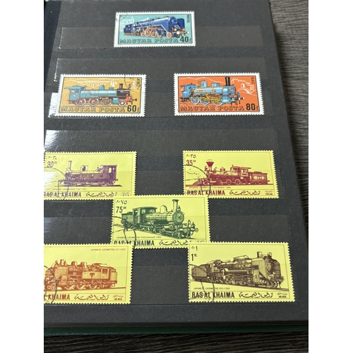 115 - STAMP ALBUM OF ALL STAMPS RE: RAILWAYS